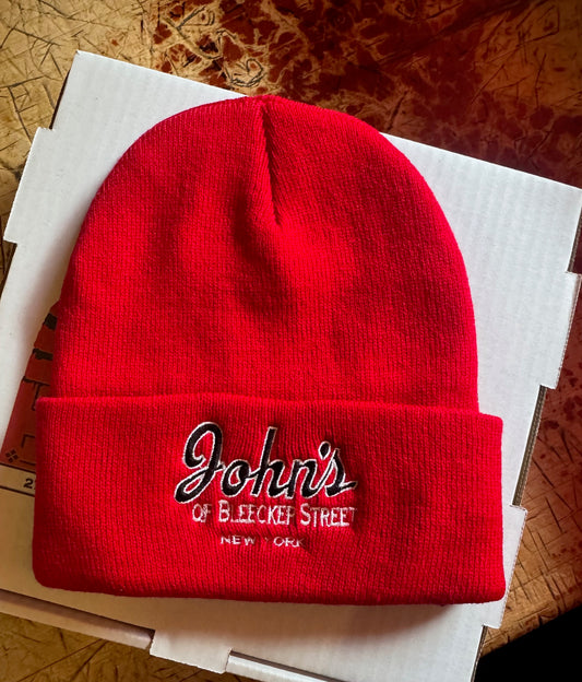 John's Fire Engine Red Beanie
